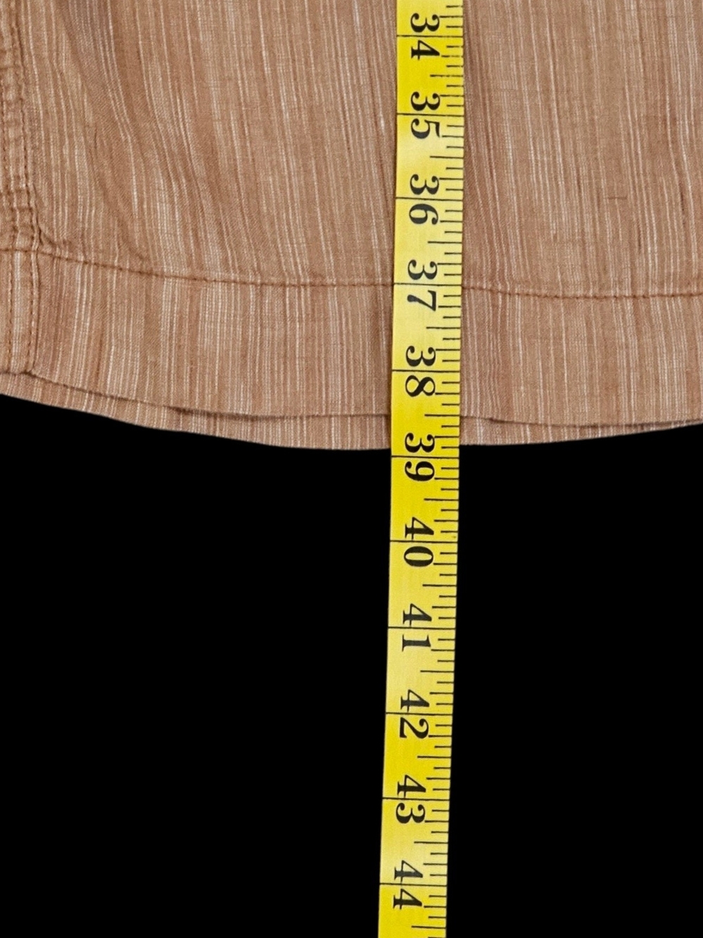 Athleta Cabo Linen Textured Wide Leg Pants Size 10 Brown Striped Drawstring 6576 - Picture 9 of 13